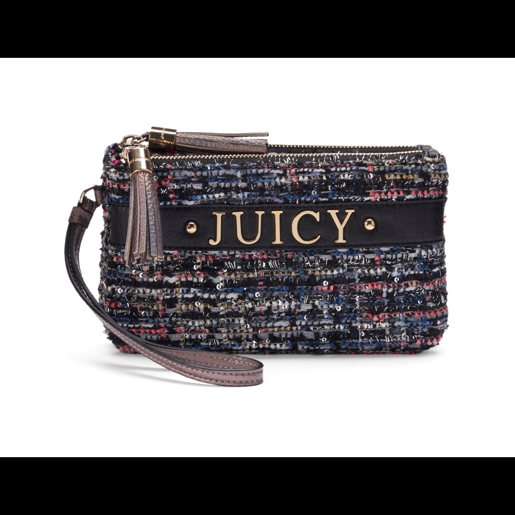 Juicy Couture Tweed Juicy Wristlet